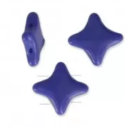 Star Beads glass beads by Perles & Co 11x11 mm Opaque Sapphire x30