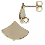 Oriental style earstuds with 1 loop to decorate 12 mm Gold Tone x2