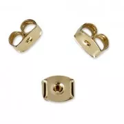 Ear clutches 6 mm - Gold Tone x2