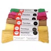 Synthetic raffia to be crocheted, knitted or embroidered - Matt Pink x20m