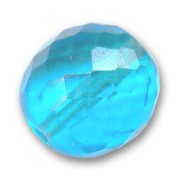 Fire Polished faceted round bead 16mm Aquamarine x1|raw }}