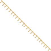 Fancy lace oval 7.5mm mesh chain - Gold Tone x50cm