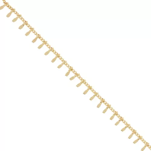 Fancy lace oval 7.5mm mesh chain - Gold Tone x50cm