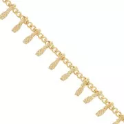 Fancy lace oval 7.5mm mesh chain - Gold Tone x50cm