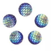 Resin cabochon 12 mm Resin cabochon effect - Green AB x1
