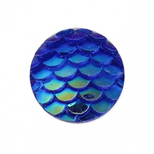 Resin cabochon 12 mm Resin cabochon effect - Sapphire AB x1