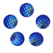 Resin cabochon 12 mm Resin cabochon effect - Sapphire AB x1