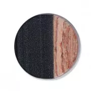 Puck shape resin bead imitation wood 24 mm Black x1