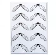 2 printed boards with folded butterfly wings for resin jewelry - Black