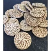 Rattan pendant/loop 50 mm for your DIY creations x1