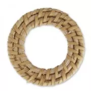 Pendant - 41 mm rattan ring for DIY jewelry creation x1