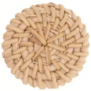 Rattan disc 34 to 38 mm for DIY jewelry creation x1