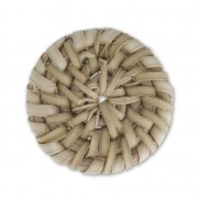 Rattan round-shaped pendant 30 mm for your DIY creations x1
