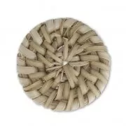 Rattan round-shaped pendant 30 mm for your DIY creations x1