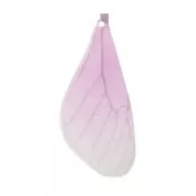Butterfly wings pendant with 2 holes 42.5x17 mm Mauve et Brown x1