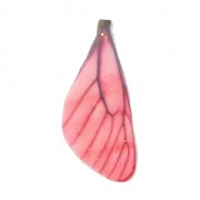 Butterfly wings pendant with 2 holes 42.5x17 mm Dark Pink/Brown x1|raw }}