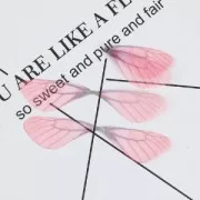 Butterfly wings pendant with 2 holes 42.5x17 mm Dark Pink/Brown x1