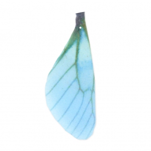 Butterfly wings pendant with 2 holes 42.5x17 mm Blue/Brown x1
