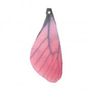 Butterfly wings pendant with 2 holes 42.5x17 mm Fuchsia/Brown x1|raw }}