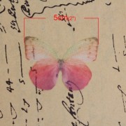 Butterfly without hole 50x35 mm Fuchsia/Violet x1