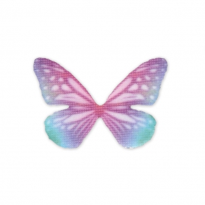 Butterfly without hole 30x21 mm Red/Blue x1