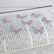 Butterfly without hole 30x21 mm Red/Blue x1