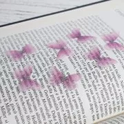 Butterfly without hole 30x21 mm Violet/Fuchsia x1