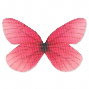 Butterfly without hole 50x30 mm Light Red/Brown x1