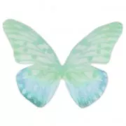 Butterfly without hole 50x35 mm Green/Yellow x1