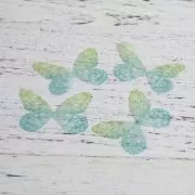 Butterfly without hole 50x35 mm Green/Yellow x1