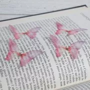 Butterfly without hole 50x35 mm Fuchsia x1