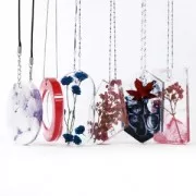 Silicone mold to make resin pendants 70 mm 6 geometric shapes