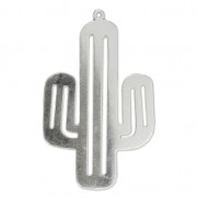 925 Sterling silver cactus pendant 37x23 mm x1