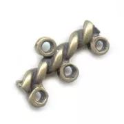 3 strands spacer  20x10mm bronze  tone x4