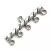 5 strands spacers 32x11mm Antic silver tone x4