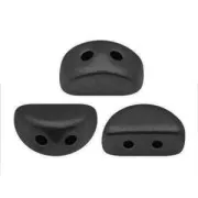 Glass beads Kos® by Puca® 6x3 mm Jet Mat x10g