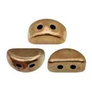 Glass beads Kos® by Puca® 6x3 mm Dark Gold Bronze x10g