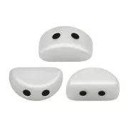 Glass beads Kos® by Puca® 6x3 mm Opaque White x10g