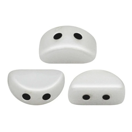 Glass beads Kos® by Puca® 6x3 mm Opaque White x10g