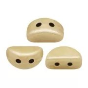 Glass beads Kos® by Puca® 6x3 mm Opaque Beige Ceramic Look x10g