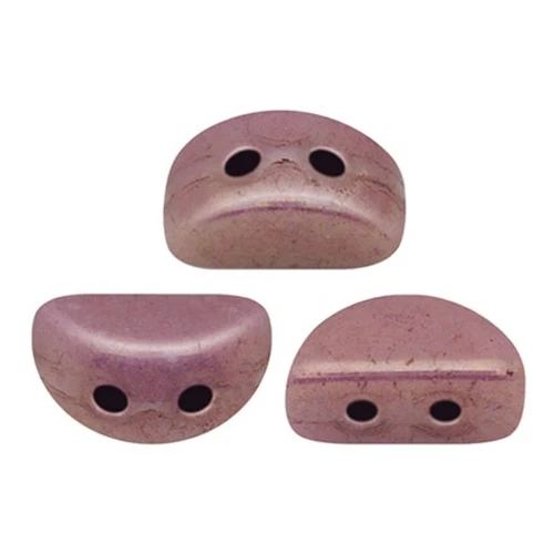 Glass beads Kos® by Puca® 6x3 mm Opaque Lilas Ceramic Look x10g