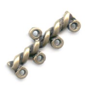 4 strands spacer  25x10mm bronze tone x4|raw }}