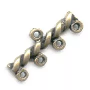 4 strands spacer  25x10mm bronze tone x4
