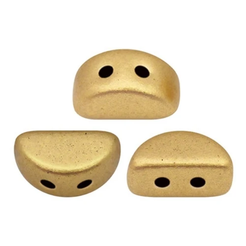 Glass beads Kos® by Puca® 6x3 mm Gold Mat x10g