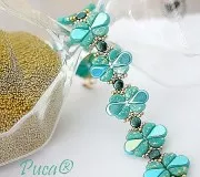 Glass beads Kos® by Puca® 6x3 mm Gold Mat x10g