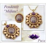 Glass beads Kos® by Puca® 6x3 mm Gold Mat x10g