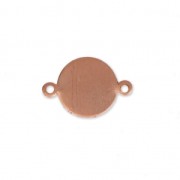 Copper spacer 2 loops base for enamel powder Efcolor - Round - 21x14 mm x1|raw }}