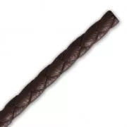 Braided leather cord 3 mm Brown x 50 cm