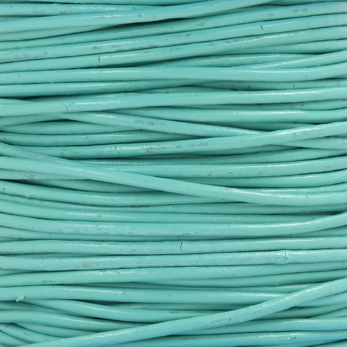 Genuine leather cord 1.5 mm Turquoise x 100 cm