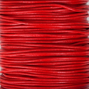 Genuine leather cord 1.5 mm Red x 100 cm